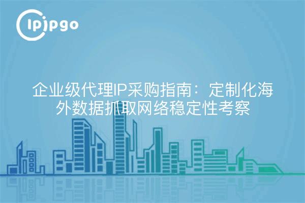 企业级代理IP采购指南:定制化海外数据抓取网络稳定性考察