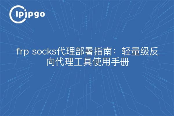 frp socks代理部署指南：轻量级反向代理工具使用手册