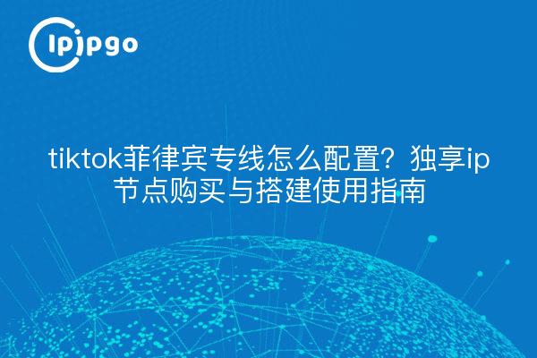 tiktok菲律宾专线怎么配置？独享ip节点购买与搭建使用指南