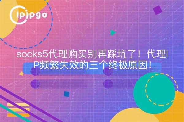 socks5代理购买别再踩坑了！代理IP频繁失效的三个终极原因！
