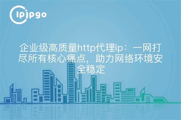 企业级高质量http代理ip:一网打尽所有核心痛点,助力网络环境安全稳定