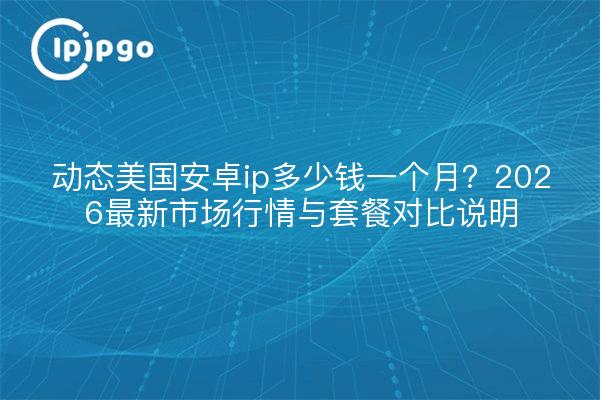 动态美国安卓ip多少钱一个月？2026最新市场行情与套餐对比说明