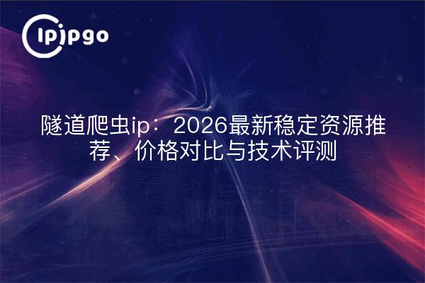 隧道爬虫ip:2026最新稳定资源推荐、价格对比与技术评测