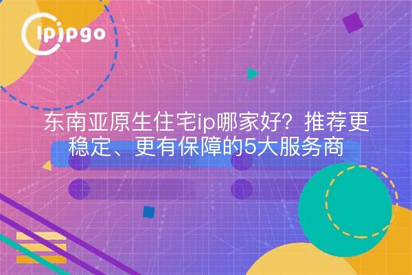 东南亚原生住宅ip哪家好?推荐更稳定、更有保障的5大服务商