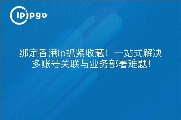 绑定香港ip抓紧收藏！一站式解决多账号关联与业务部署难题！