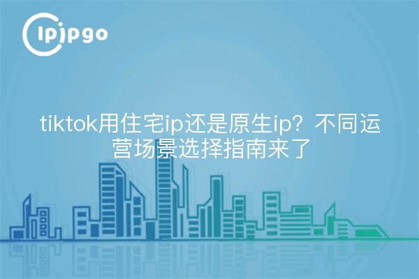 tiktok用住宅ip还是原生ip?不同运营场景选择指南来了