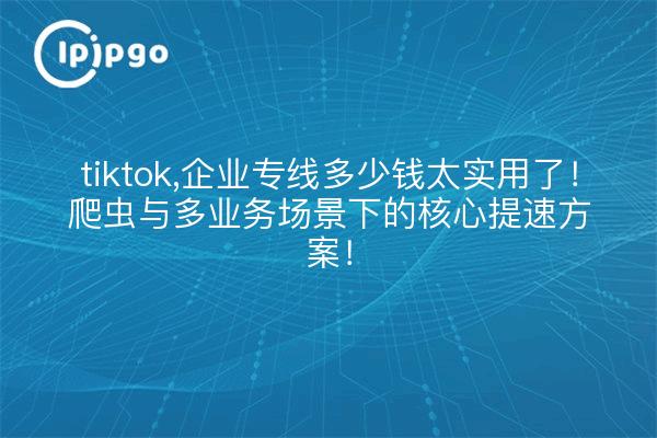 tiktok,企业专线多少钱太实用了！爬虫与多业务场景下的核心提速方案！