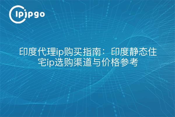 印度代理ip购买指南:印度静态住宅ip选购渠道与价格参考