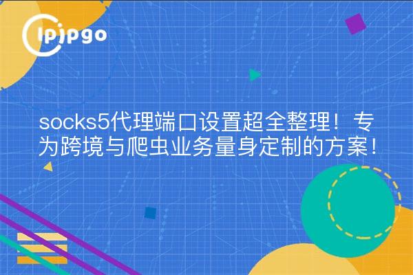 socks5代理端口设置超全整理!专为跨境与爬虫业务量身定制的方案!