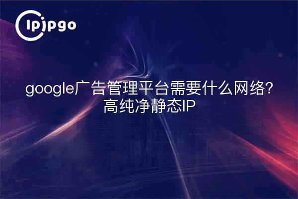 google广告管理平台需要什么网络?高纯净静态IP