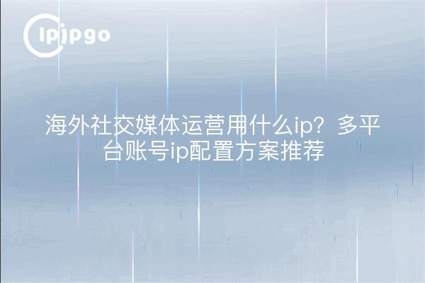 海外社交媒体运营用什么ip?多平台账号ip配置方案推荐