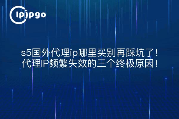 s5国外代理ip哪里买别再踩坑了!代理IP频繁失效的三个终极原因!