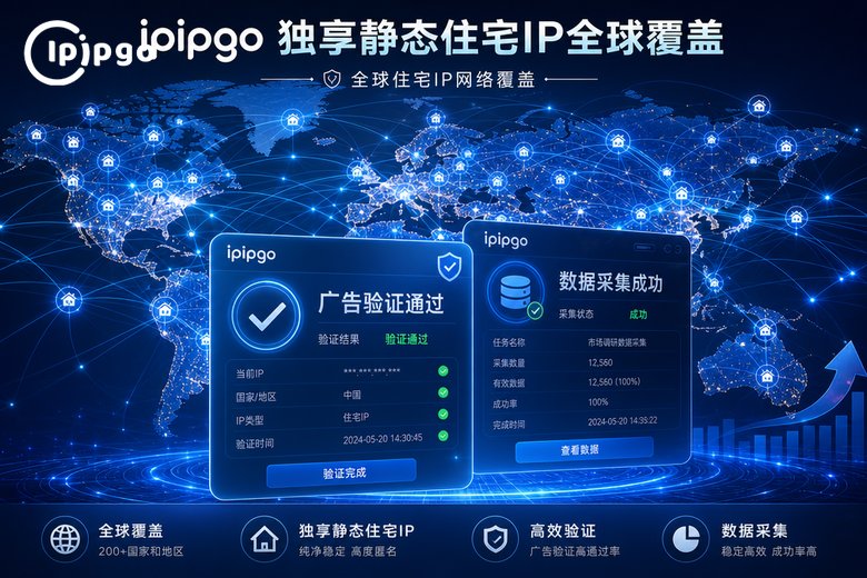 ipipgo独享静态住宅IP