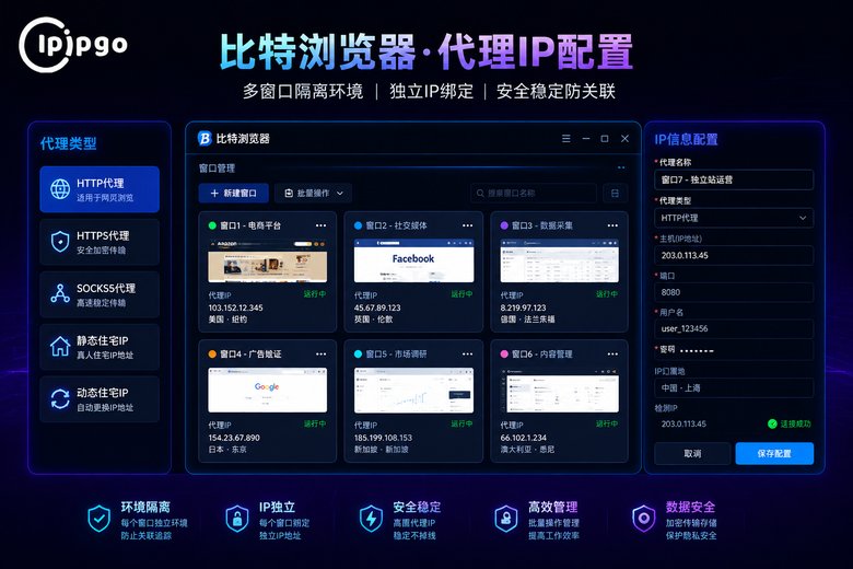 比特浏览器代理IP配置