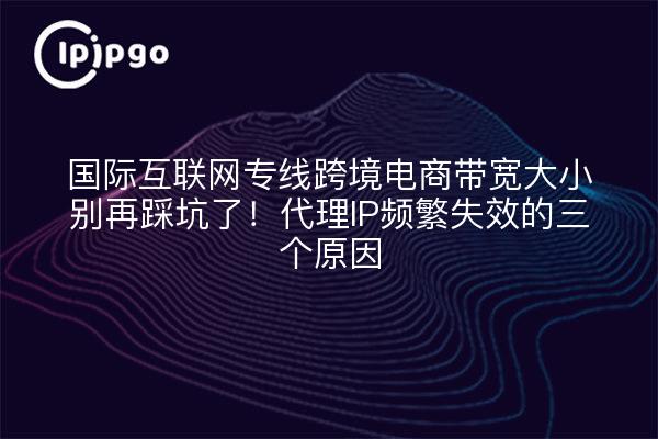 国际互联网专线跨境电商带宽大小别再踩坑了!代理IP频繁失效的三个原因
