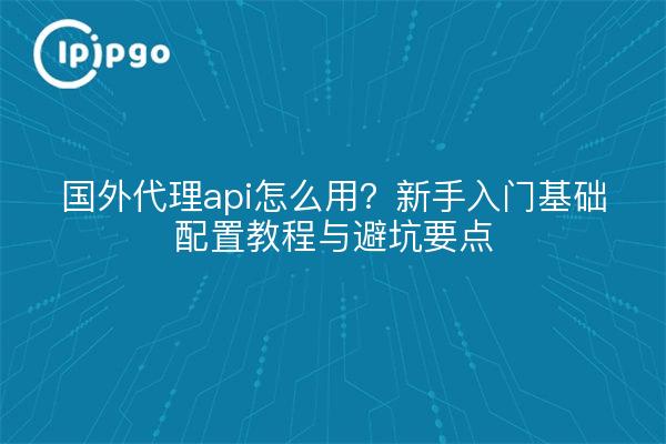 国外代理api怎么用?新手入门基础配置教程与避坑要点