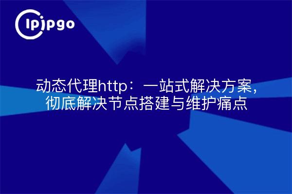 动态代理http:一站式解决方案,彻底解决节点搭建与维护痛点
