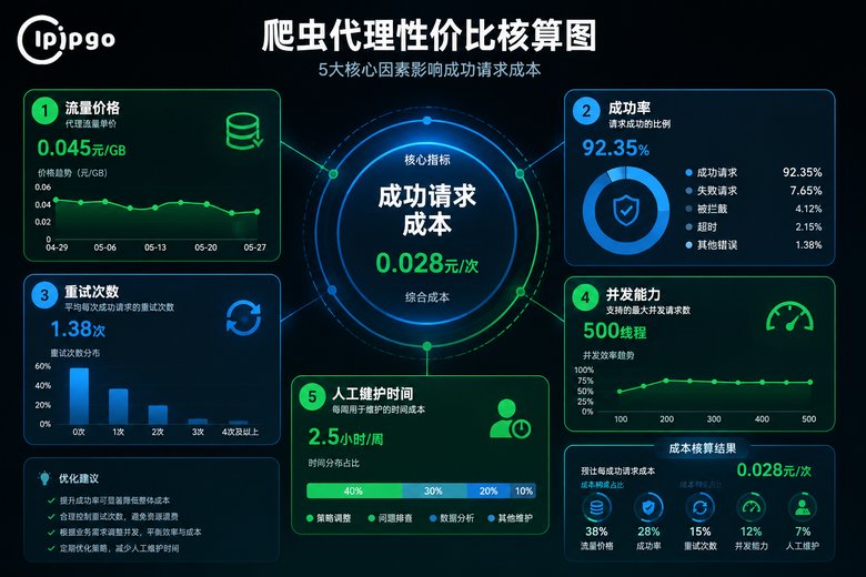 爬虫代理成功请求成本核算