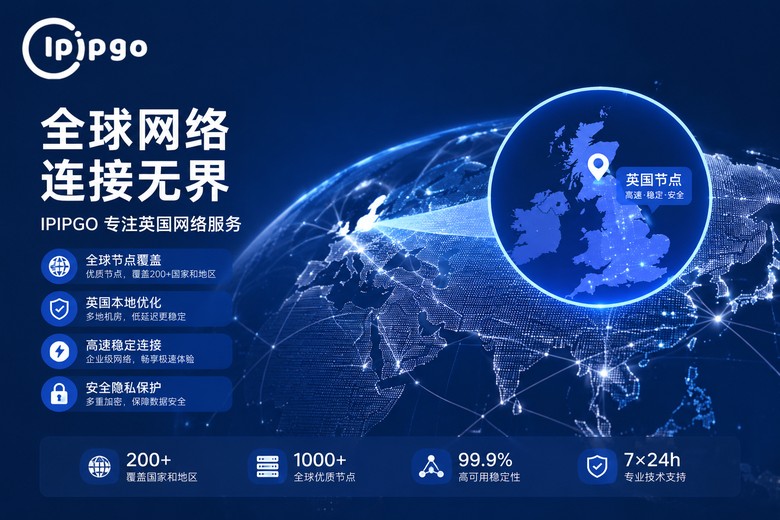 IPIPGO英国IP网络覆盖图
