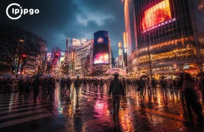 日本东京街头夜景