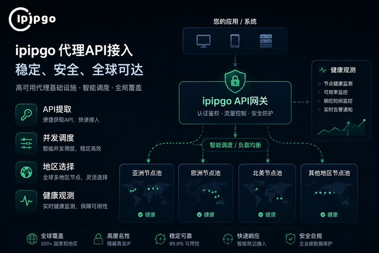 ipipgo代理API接入能力
