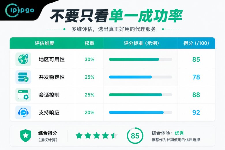 API代理综合评分维度