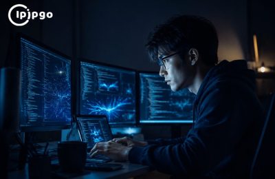程序员夜间多屏幕数据分析场景
