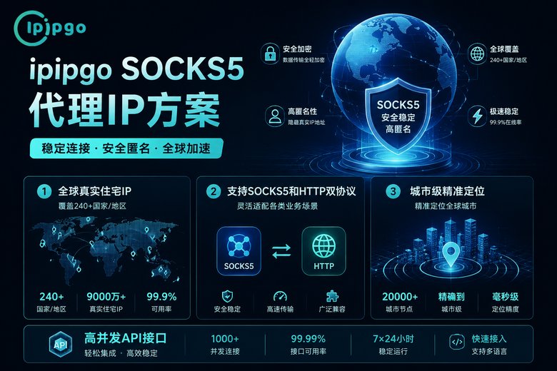 ipipgo SOCKS5代理方案