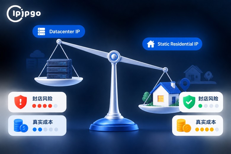 静态住宅IP与数据中心IP成本对比