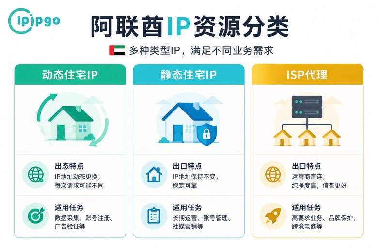 阿联酋IP资源类型选择